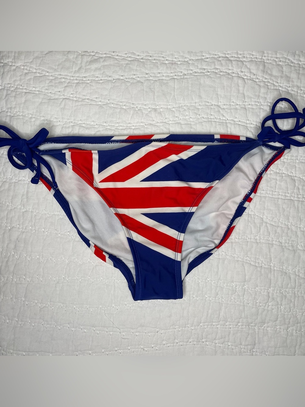 Union Jack Side-Tie Bikini Bottom